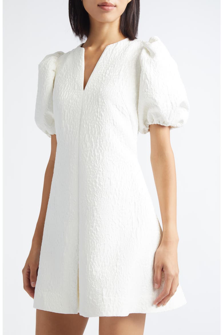 Textured Fit & Flare Minidress, Alternate, color, ARTIST FLOWER RELIEF