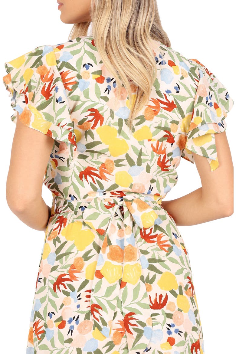 Lucia Floral Crop Top & Asymmetric Midi Skirt Set, Alternate, color, PALERMO