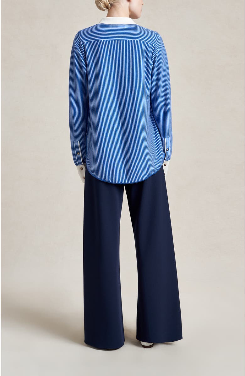La Ligne Casper Shirt, Alternate, color, Cobalt/Ivory
