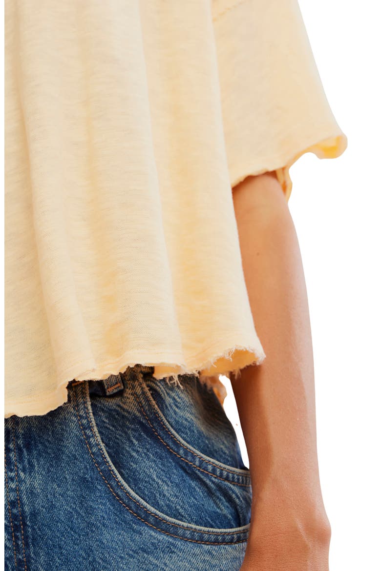 Elsie Linen & Cotton Slub Jersey Swing T-Shirt, Alternate, color, SPARKLE LIGHT