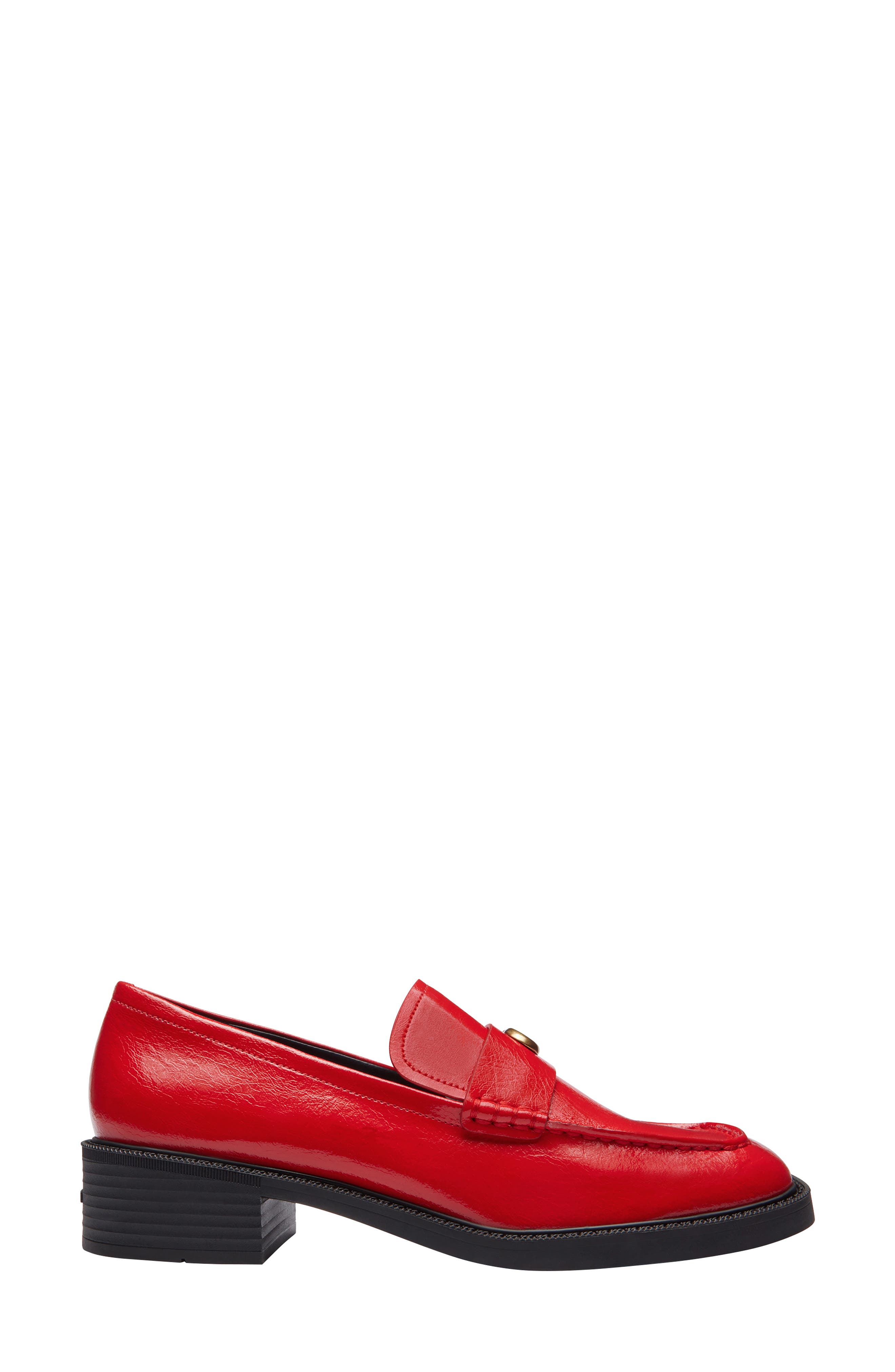 COACH Glazed Loafer, Alternate, color, Bright Red