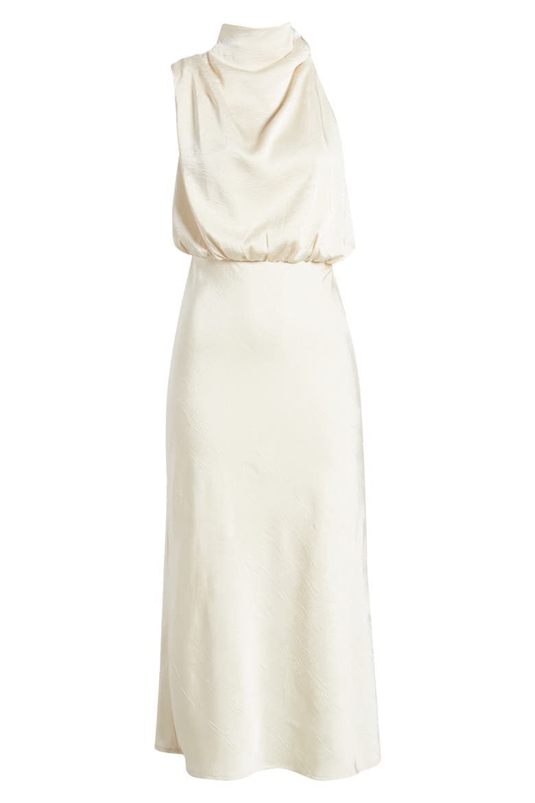 Greta Bias Cut Dress, Alternate, color, CHAMPAGNE IVORY