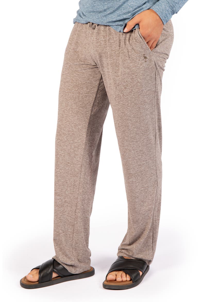 Brushed Melange Open Bottom Lounge Pants, Alternate, color, CEDAR