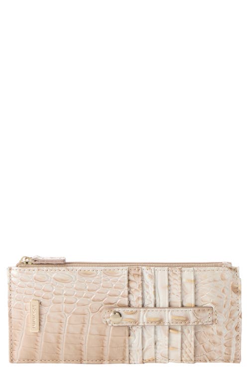 Brahmin Croc Embossed Leather Credit Card Wallet