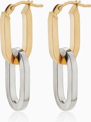 Oradina 14K Gold Shift Drop Earrings