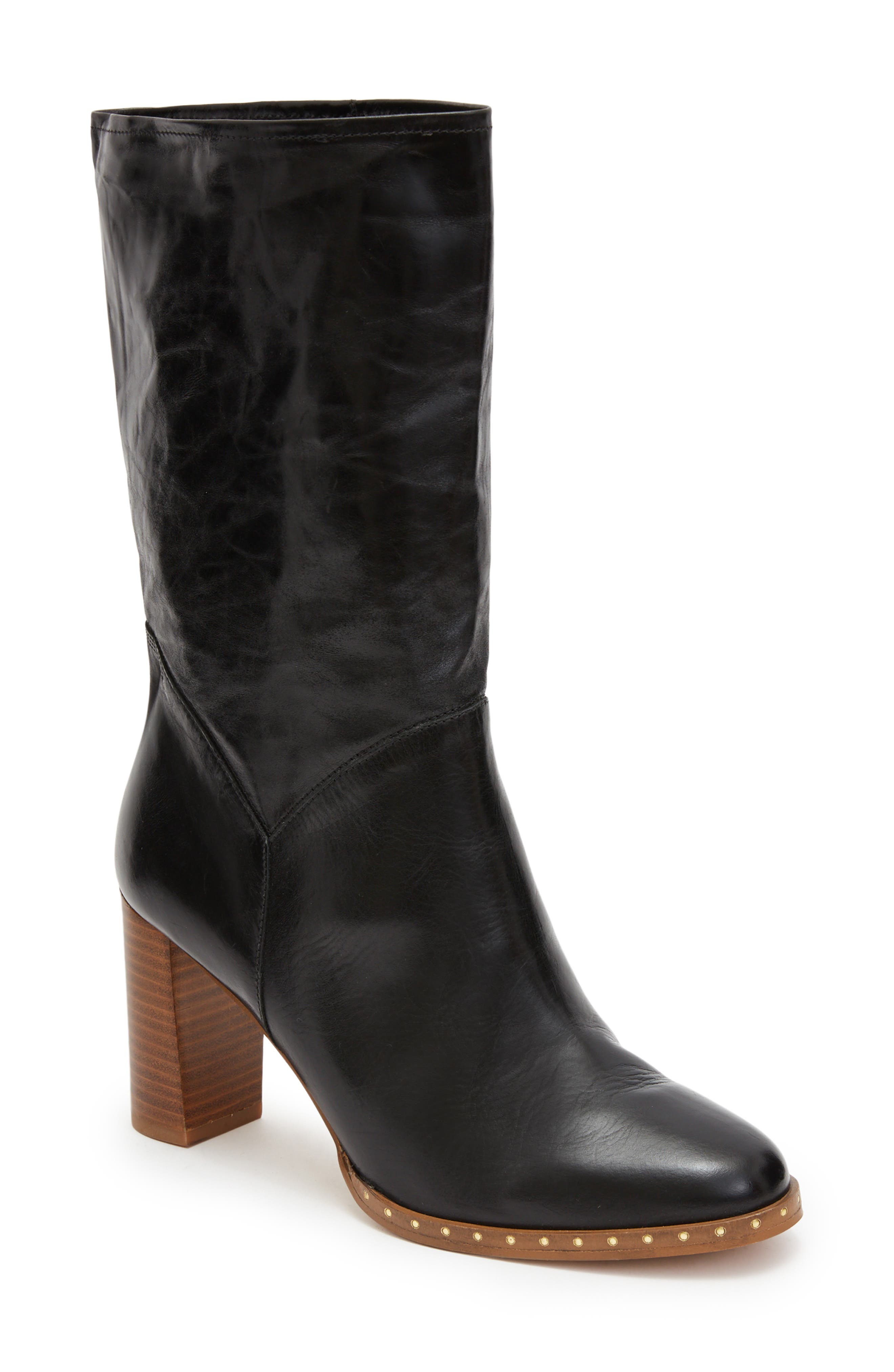 AllSaints Mille Block Heel Boot, Main, color, 