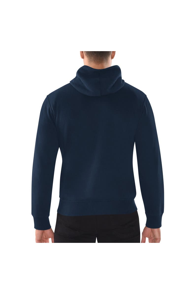 STARTER Men's Starter Navy New England Patriots Domestic Post Season Full-Zip Hoodie, Alternate, color, Navy