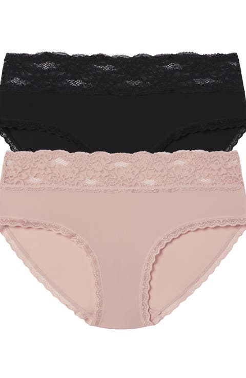 Goddess Lace Trim Hipster 2-Pack