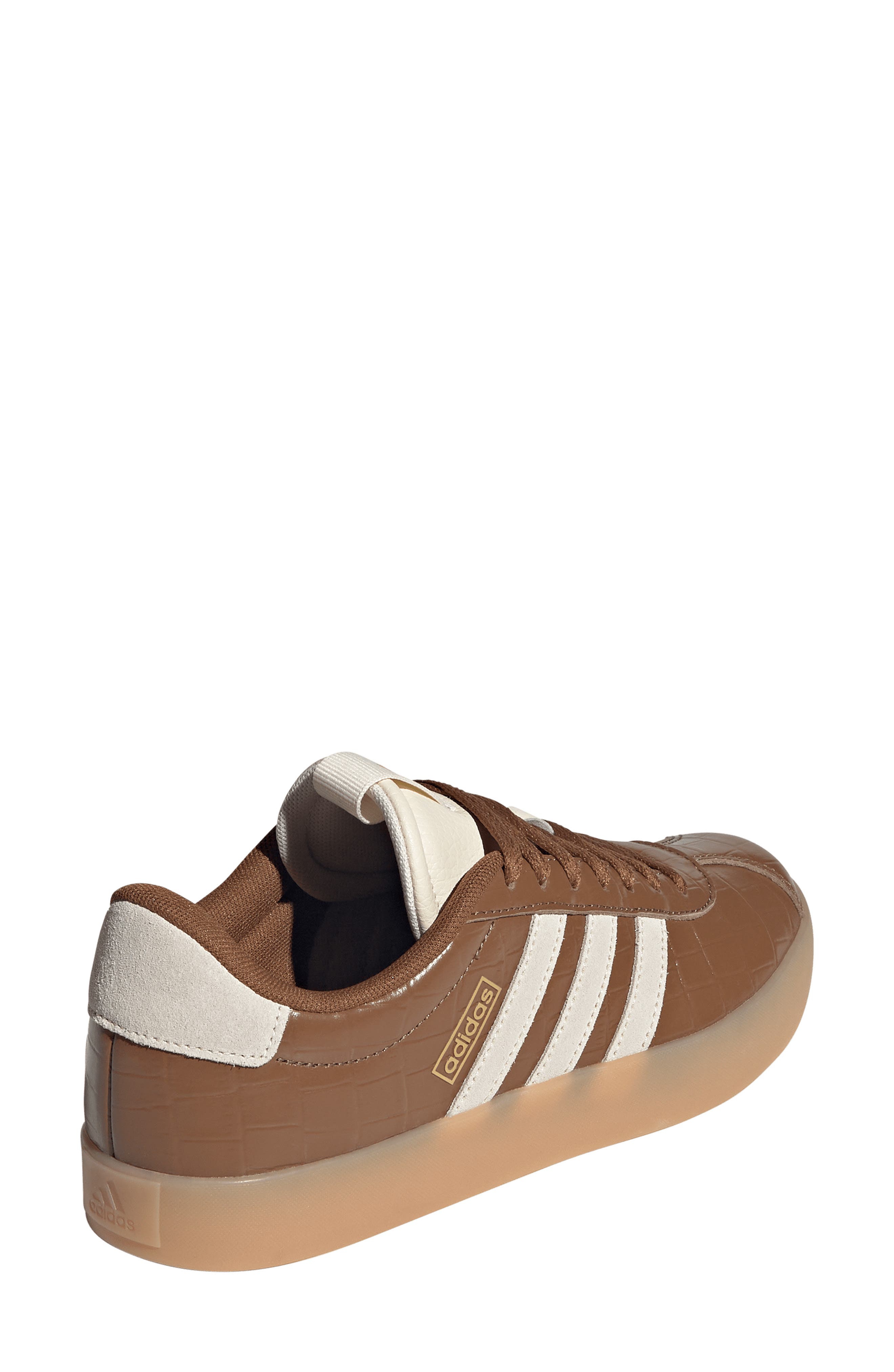 adidas VL Court 3.0 Sneaker, Alternate, color, Brown/ Cream White/ Gold Met