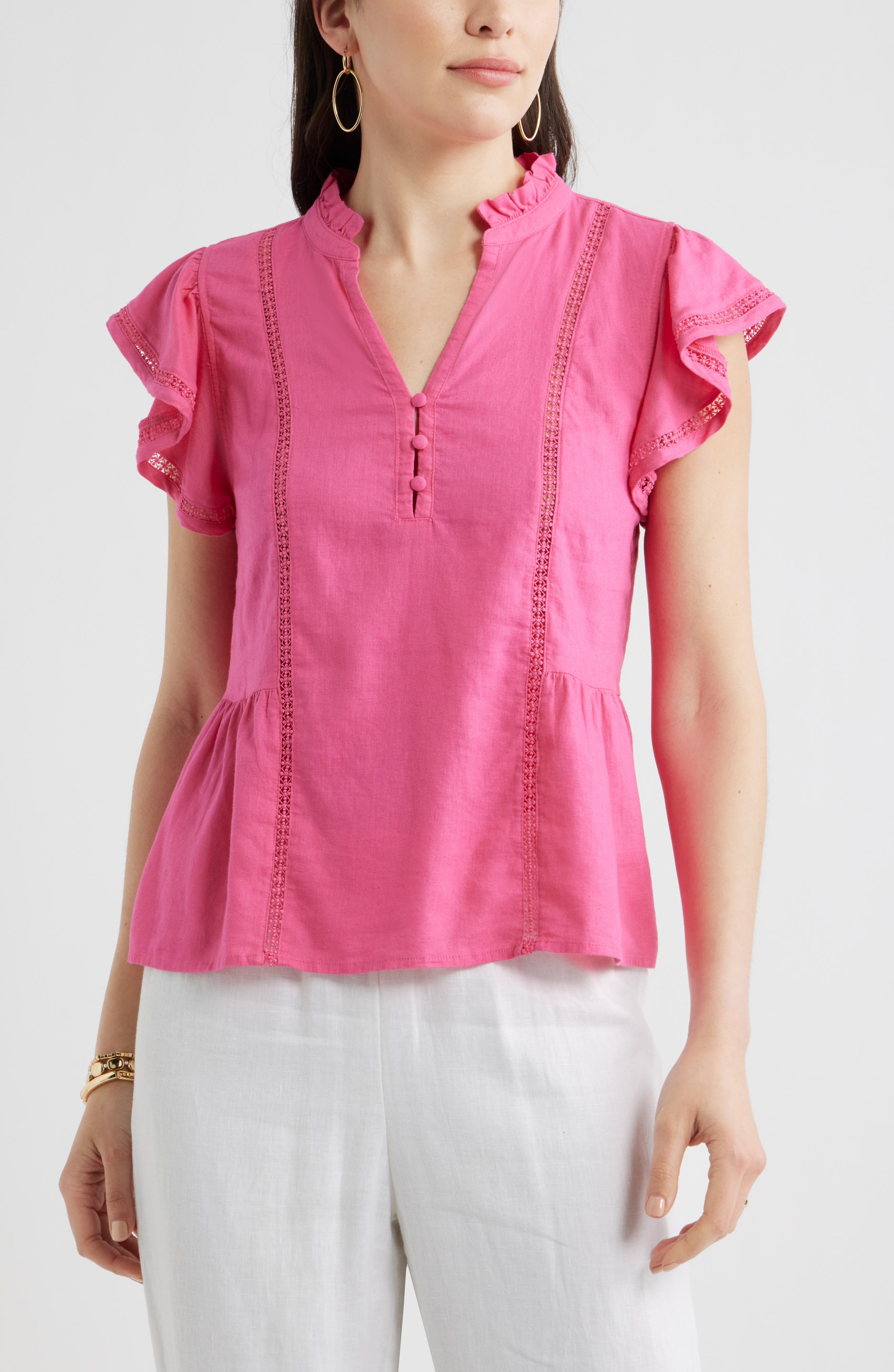 Ruffle Sleeve Popover Top - image 5