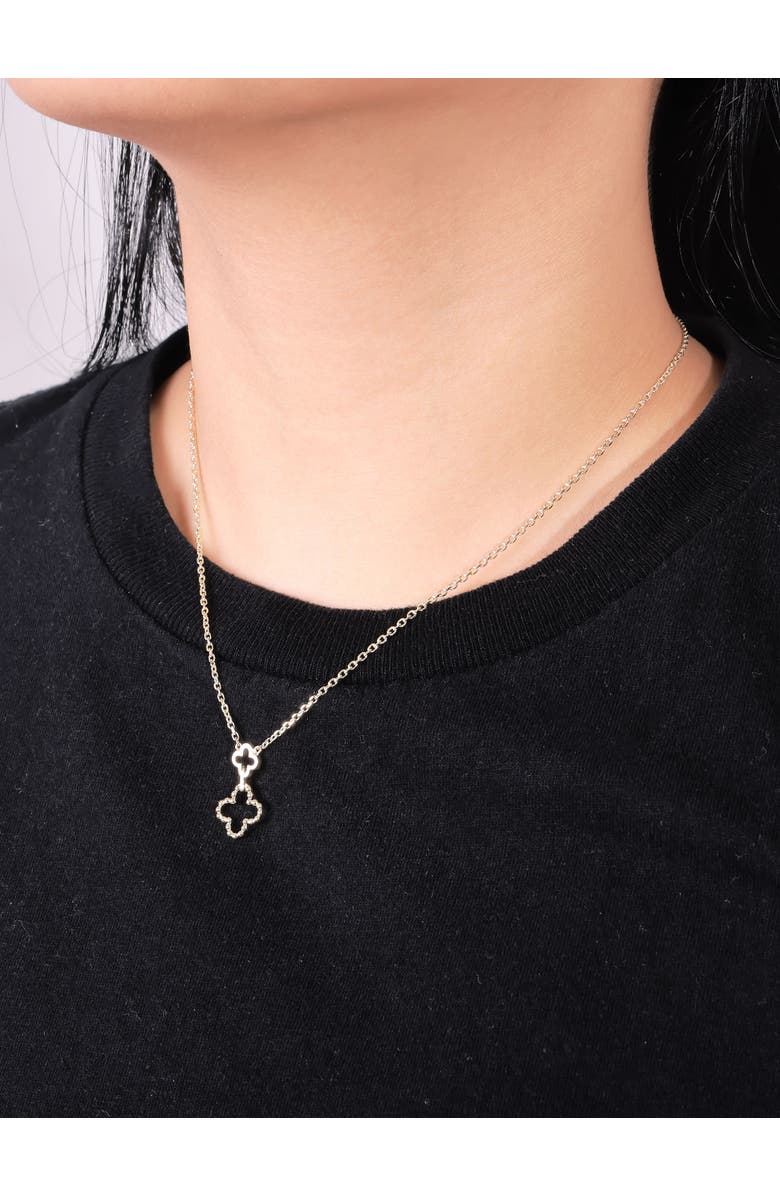 DEVATA Clover Chain Necklace in 14K Gold, 19mm, Alternate, color, Yellow Gold