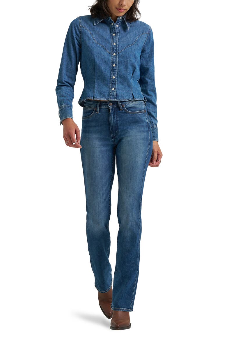 High Rise Bootcut Jeans, Alternate, color, CANYON CREST