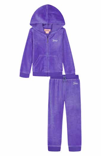 Juicy Couture Embellished Velour Zip-Up Hoodie & Joggers Set