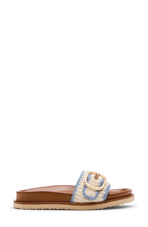 Steve Madden Memphis Slide Sandal In Light Blue Multi