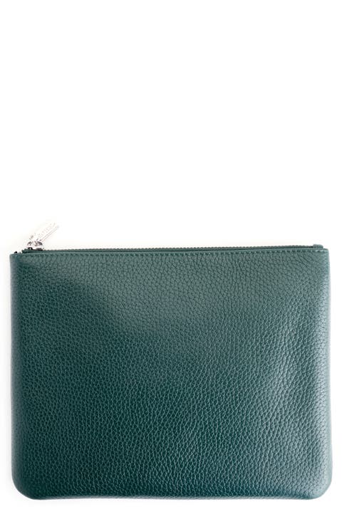 Leather Zip Travel Pouch