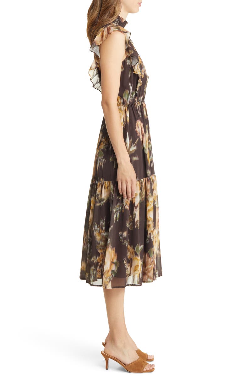 Steve Madden Anna Floral Chiffon Dress, Alternate, color, 