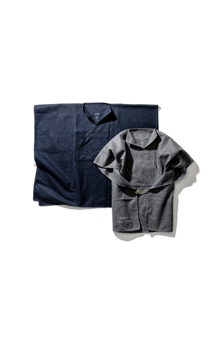 PUEBCO Felted Blanket Poncho, Alternate, color, Grey