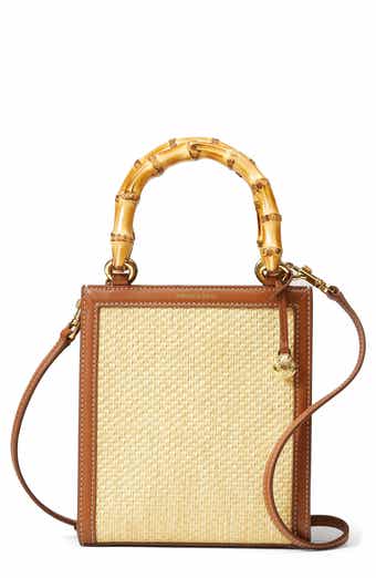 Veronica Beard Small Bamboo Raffia Shopper
