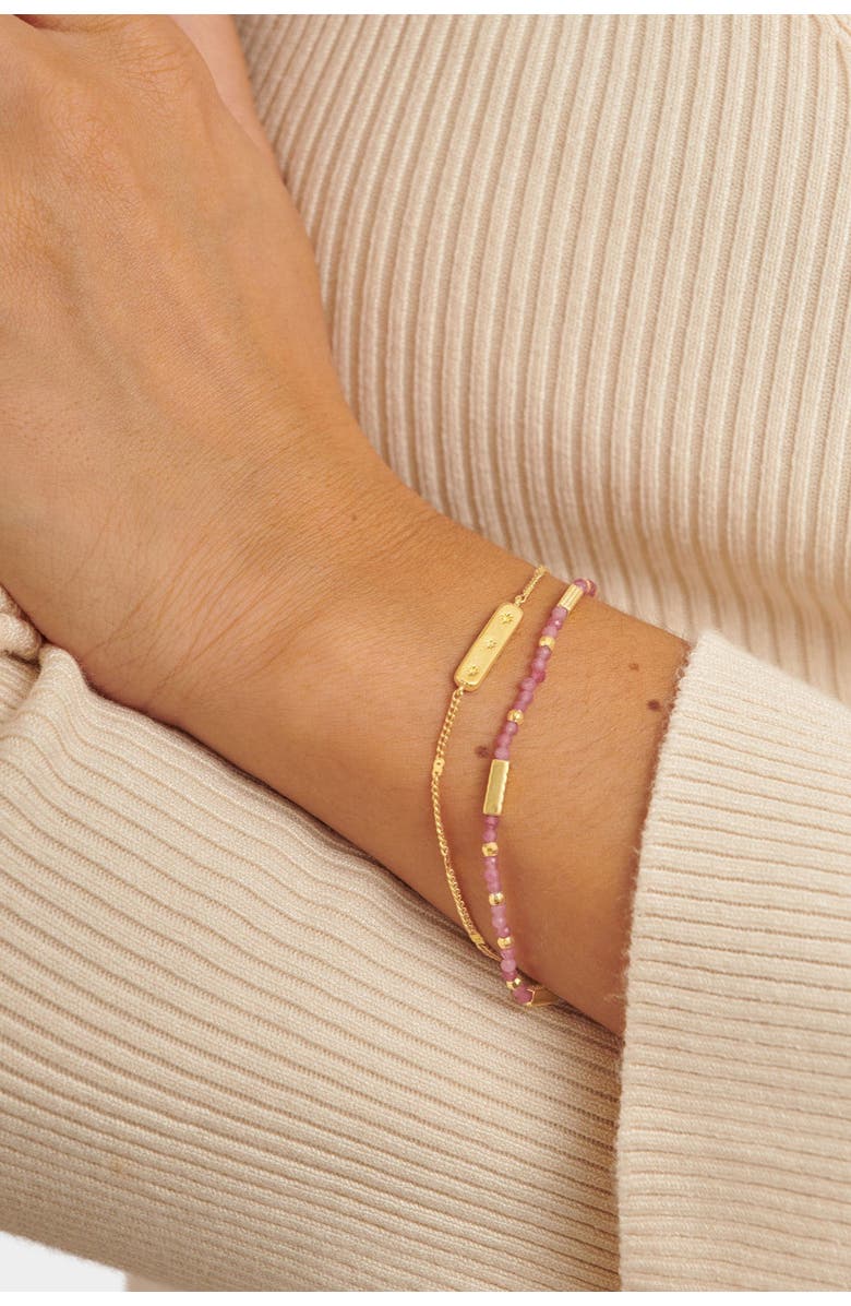 Katie Loxton Birthstone Bracelet 'October' in Tourmaline, Alternate, color, October