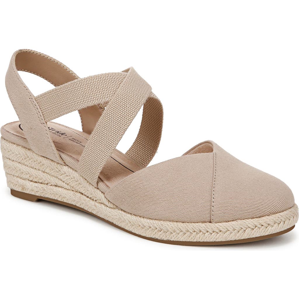 Lifestride Kimmie Ankle Strap Espadrille Sandal In Taupe
