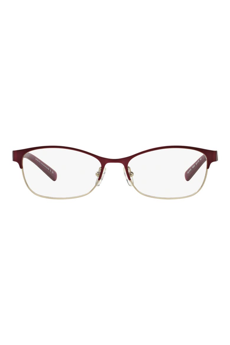 53mm Oval Optical Glasses, Main, color, MATTE RED