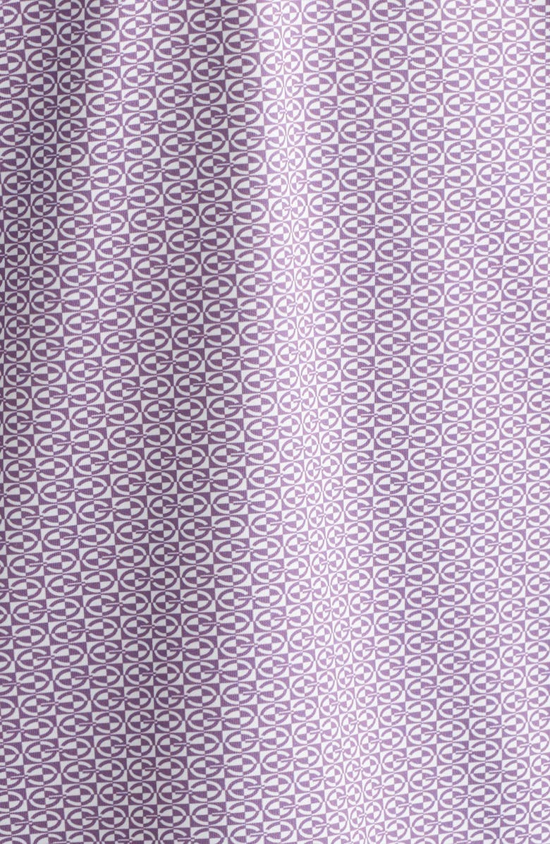 Greyson Guardian Geo Print Performance Button-Down Golf Polo, Alternate, color, Fig