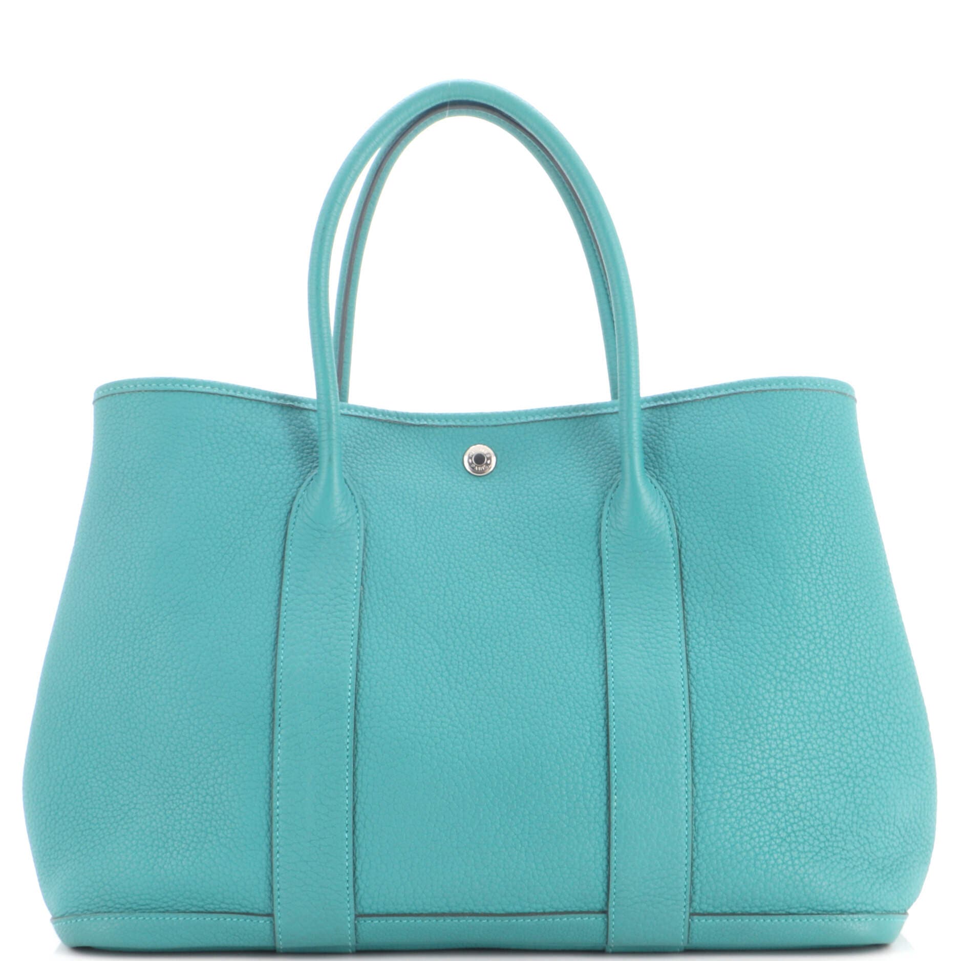 Garden Party Tote Leather 36, Main, color, Green