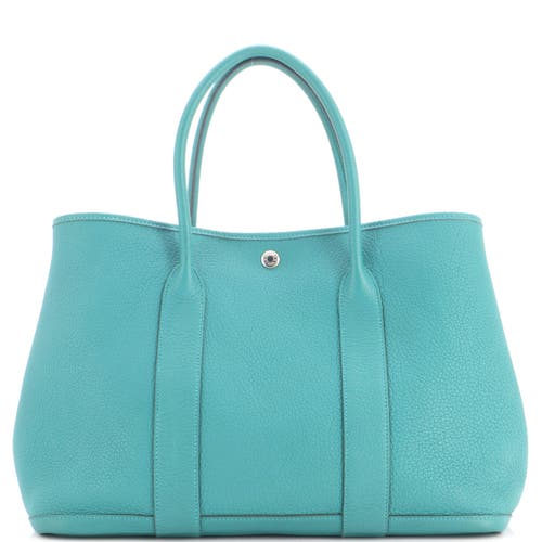 Pre-owned Hermes  Hermes Garden Party Tote Leather 36 In Green