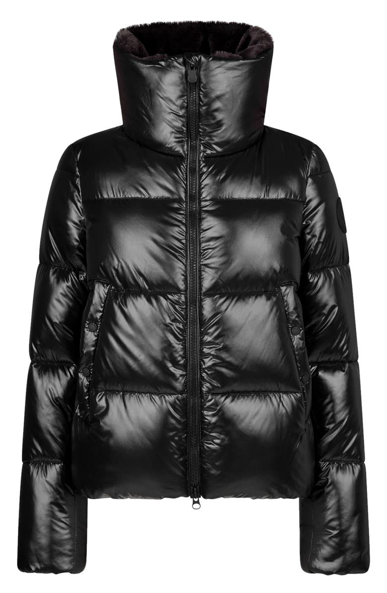 Save The Duck Faux Fur Lined Wind Resistant & Water Repellent Insulated Puffer Jacket, Alternate, color, 