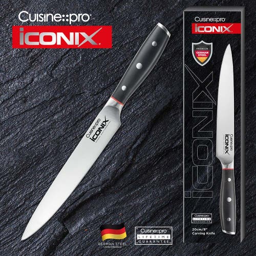 Cuisine::pro Iconix 8" Carving Knife In Black