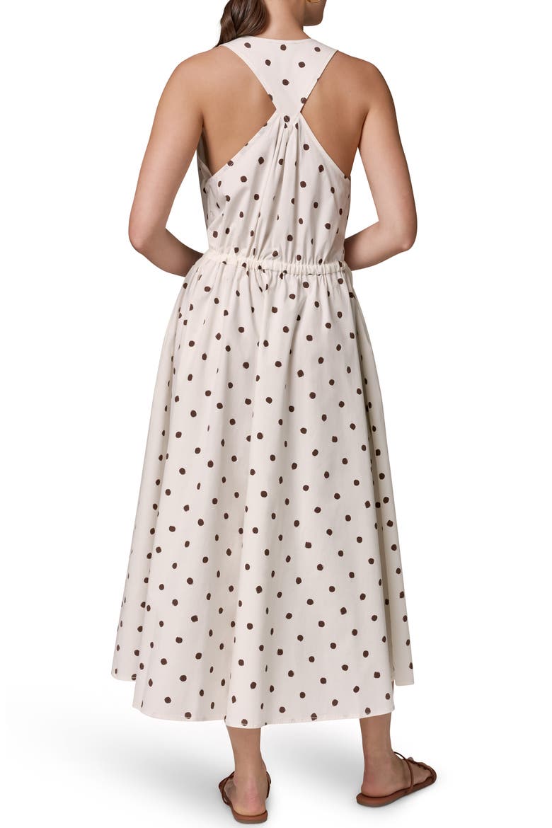 Stretch Poplin Maxi Dress, Alternate, color, CREAM DOT