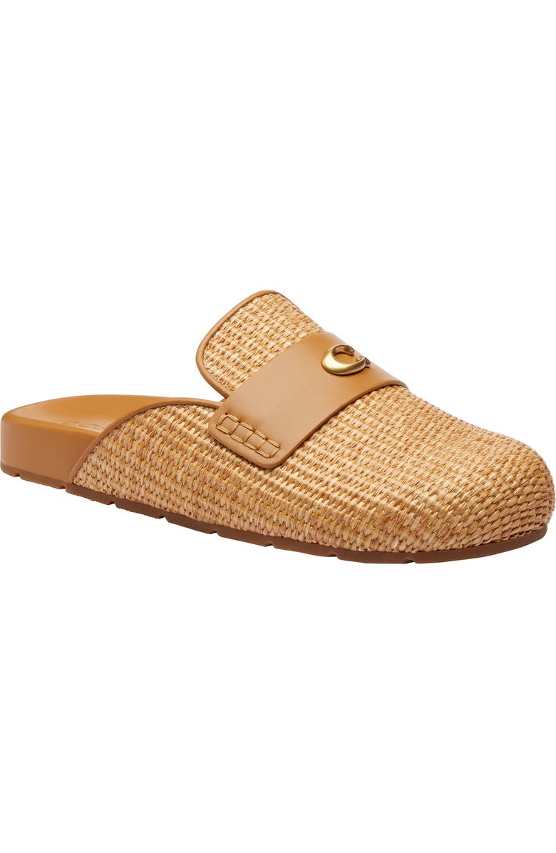 COACH Sculpted C Straw Clog, Main, color,