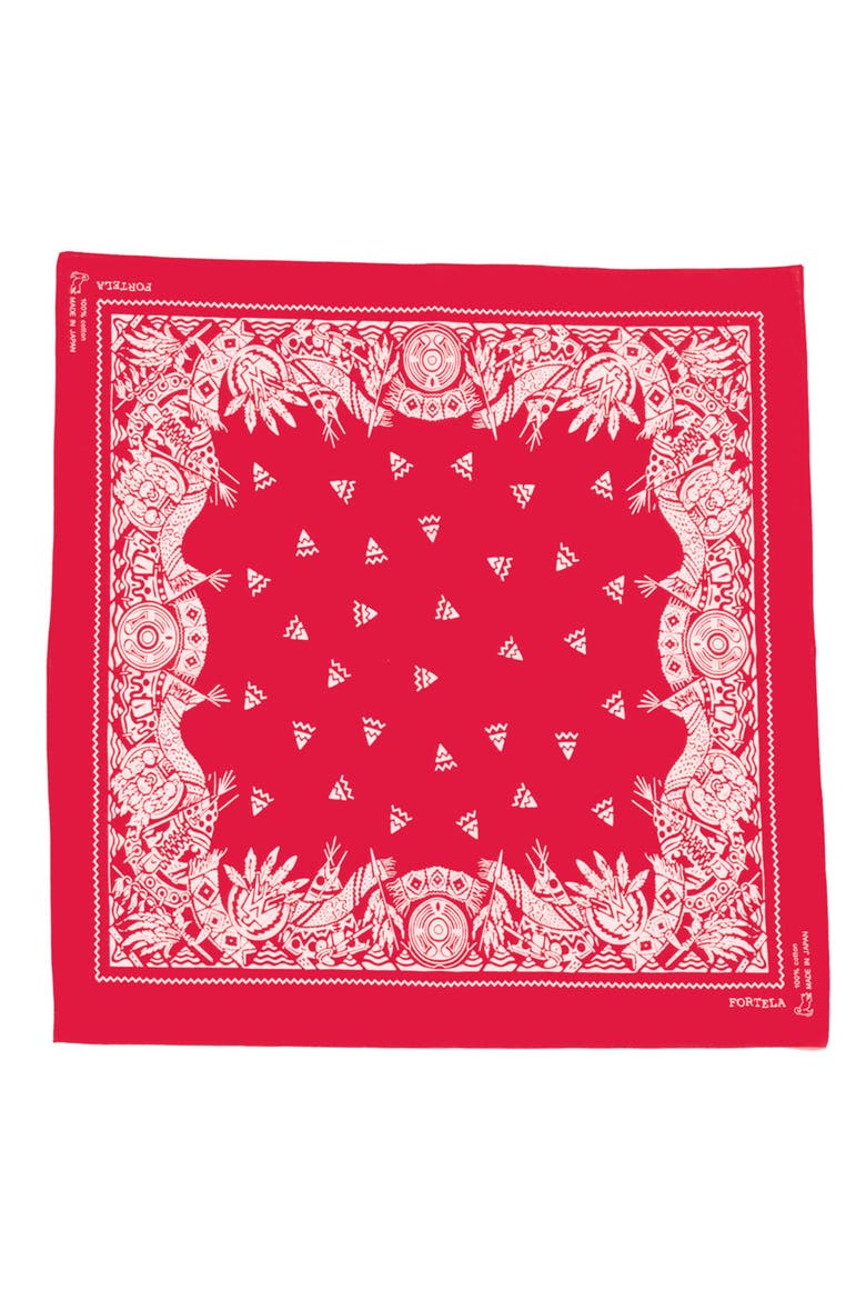 Cotton "Apach" Bandana, Main, color, RED