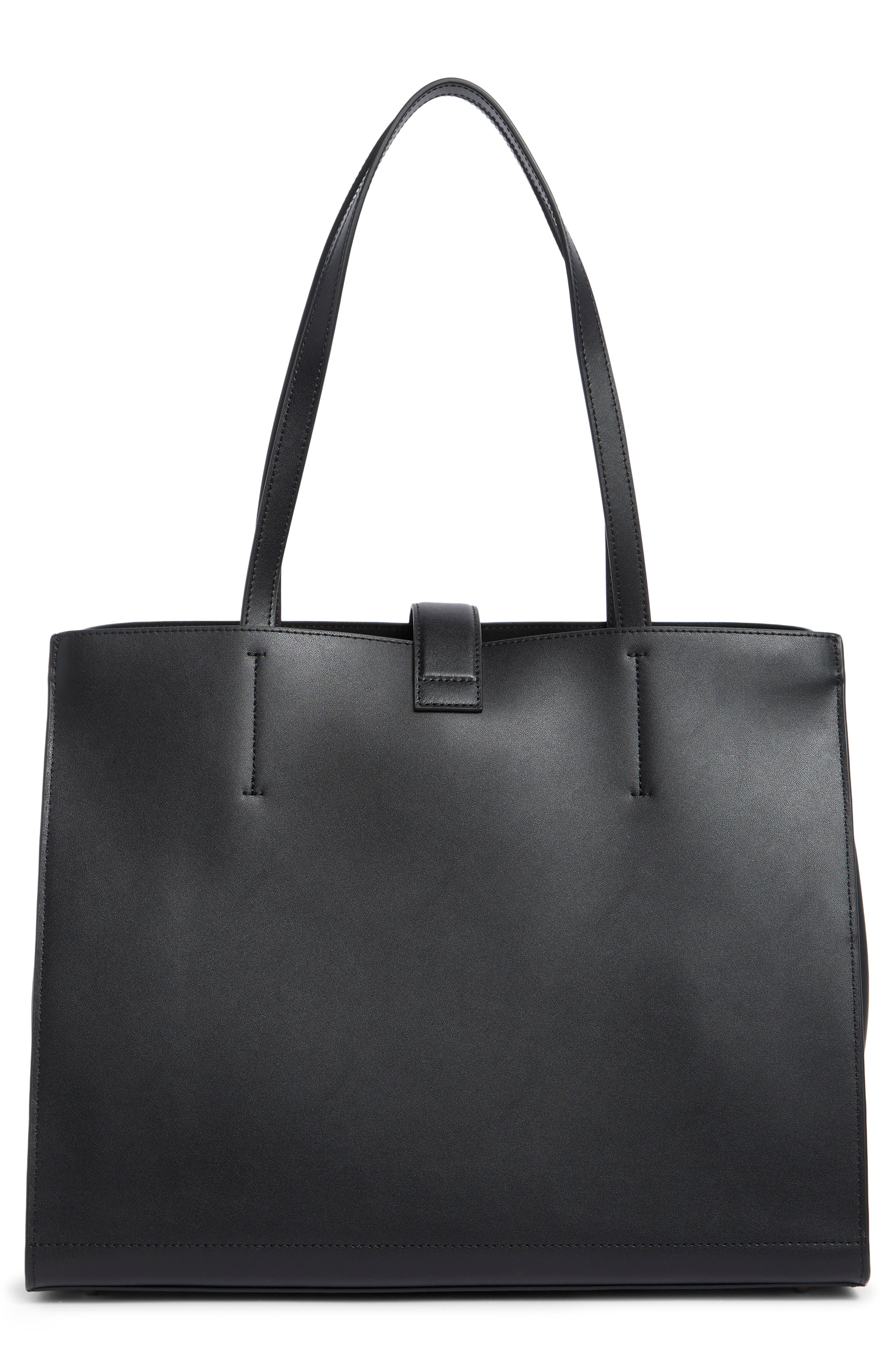 Furla Mia Sofia Leather Tote Bag, Alternate, color, Nero