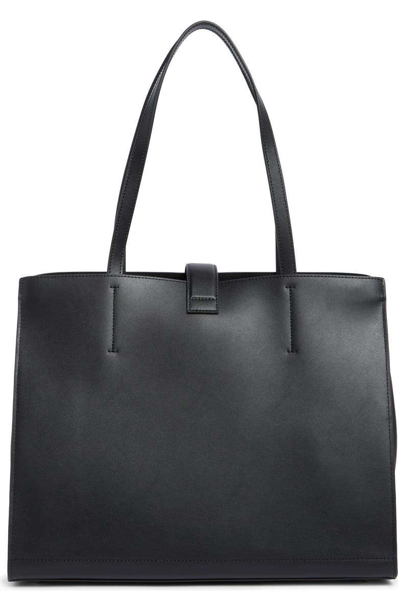 Furla Mia Sofia Leather Tote Bag, Alternate, color, Nero