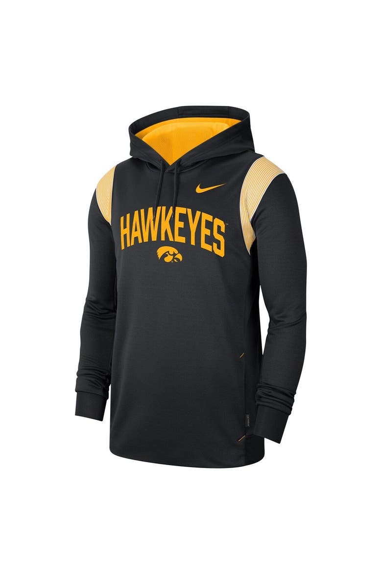 Men's Nike Black Iowa Hawkeyes 2022 Game Day Sideline Performance Pullover Hoodie, Alternate, color, Black