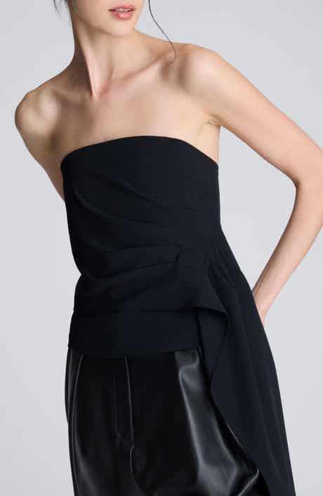 Kenneth Cole Asymmetric Hem Strapless Top