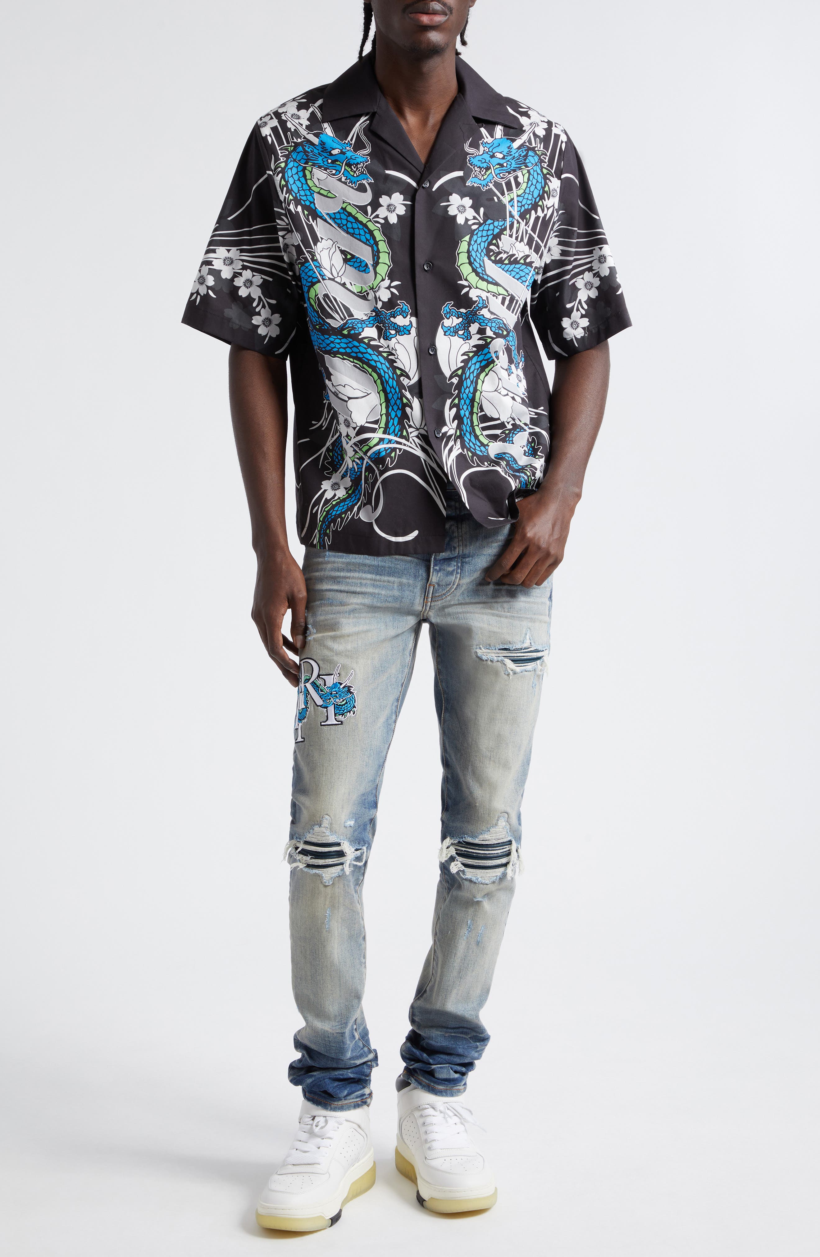 Dragon Cotton Bowling Shirt - image 2