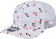 New Era Men's New Era White Texas Rangers Flamingo Mesh Back 9SEVENTY Stretch-Snap Hat