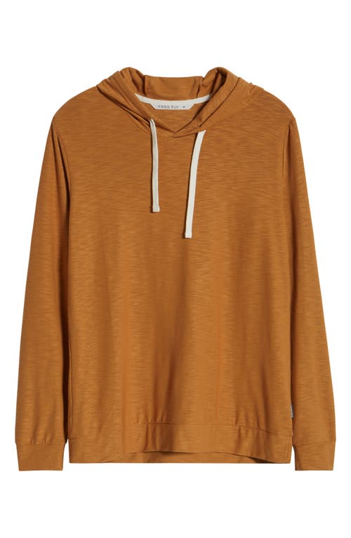 Free Fly Slub Performance Hoodie In Brown
