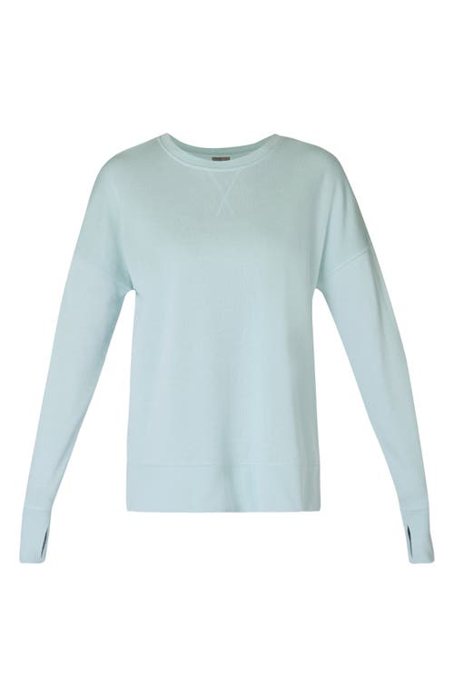 Sweaty Betty After Class Longline Sweatshirt In Muted Teal Blue
