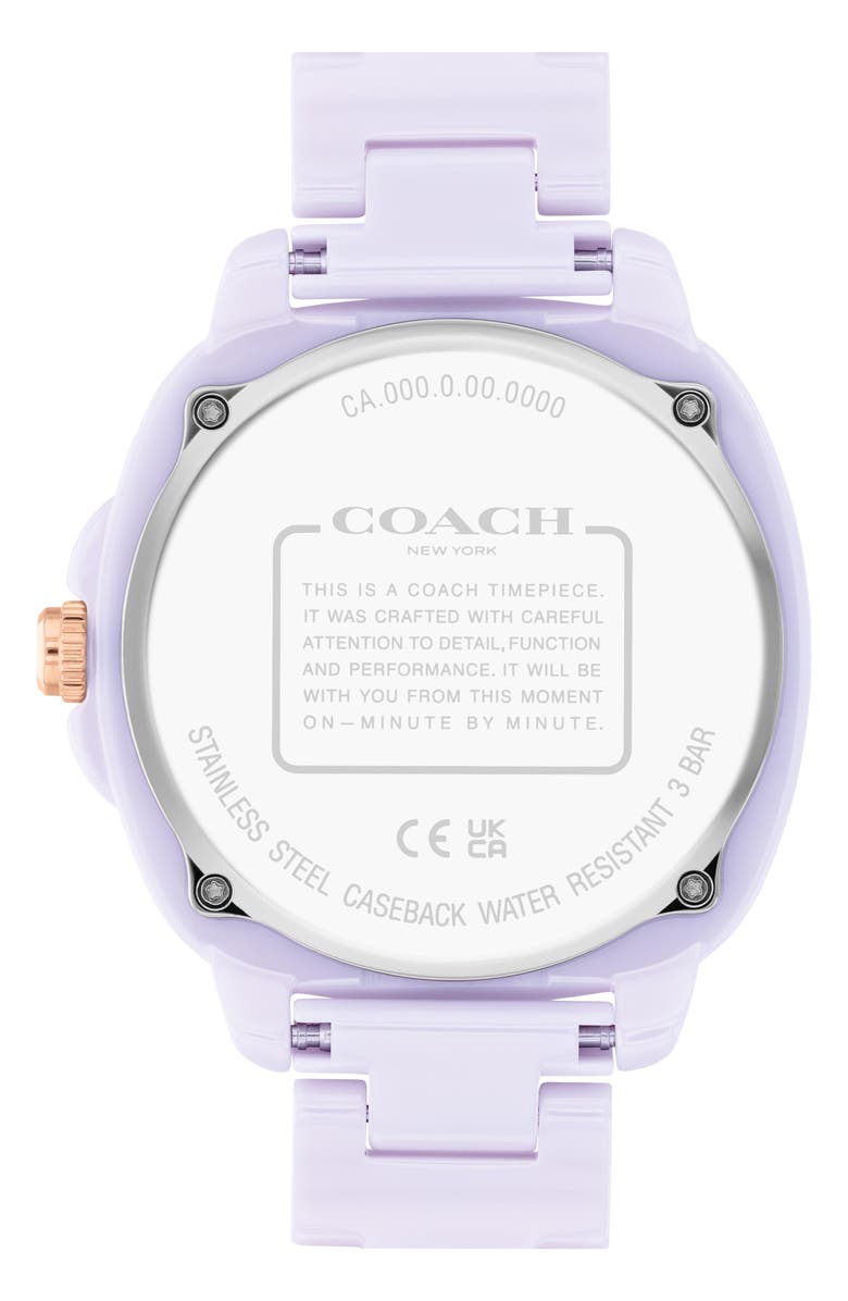 COACH Kitt Ceramic Bracelet Watch, 38mm, Alternate, color, 