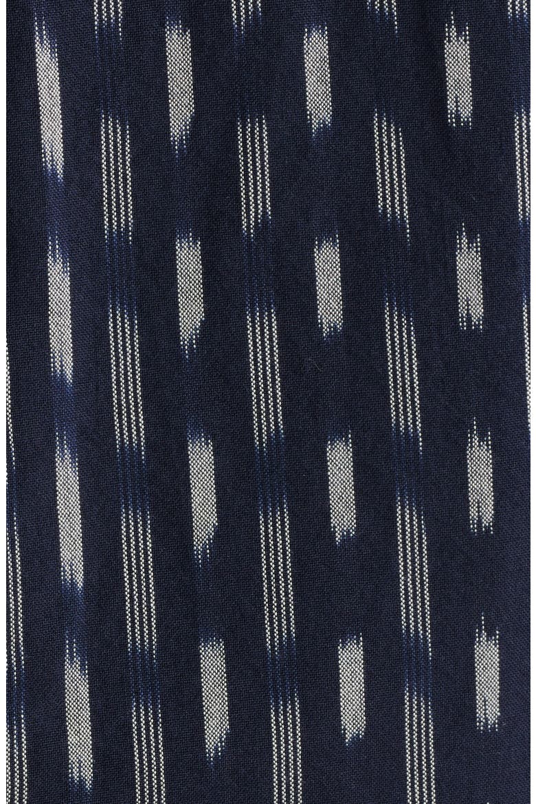 Ikat Short Sleeve Button-Up Shirt, Alternate, color, NAVY