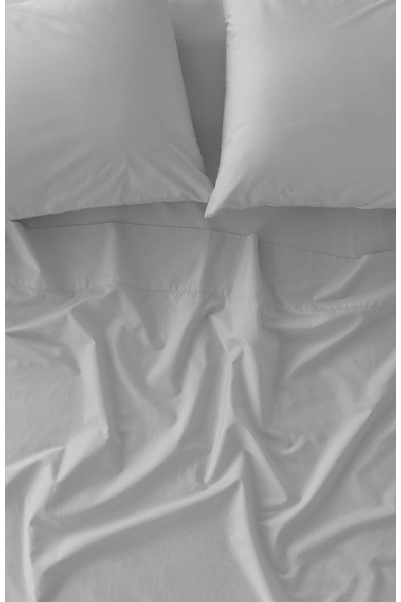 Organic Cool-Air Percale Fitted Sheet, Alternate, color, Lunar