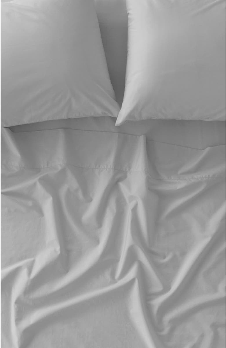 Pact Organic Cotton Organic Cool-Air Percale Fitted Sheet, Alternate, color, Lunar