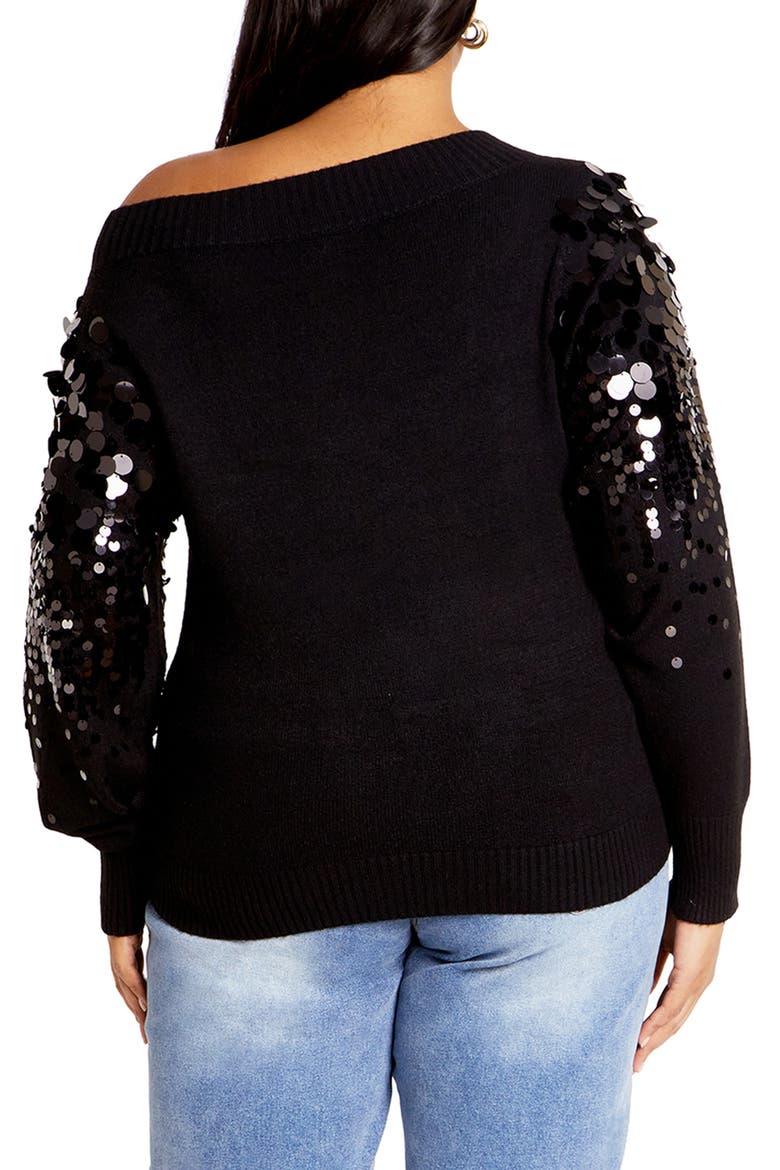 Braylin Embellished Sweater, Alternate, color, BLACK