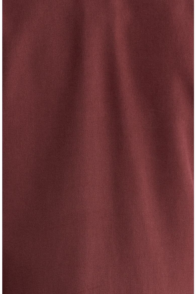 Mirko Silk Crepe Popover Top, Alternate, color, CHERRY