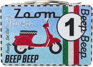 JUDITH LEIBER COUTURE Beep Beep Crystal Embellished Lunch Box Clutch