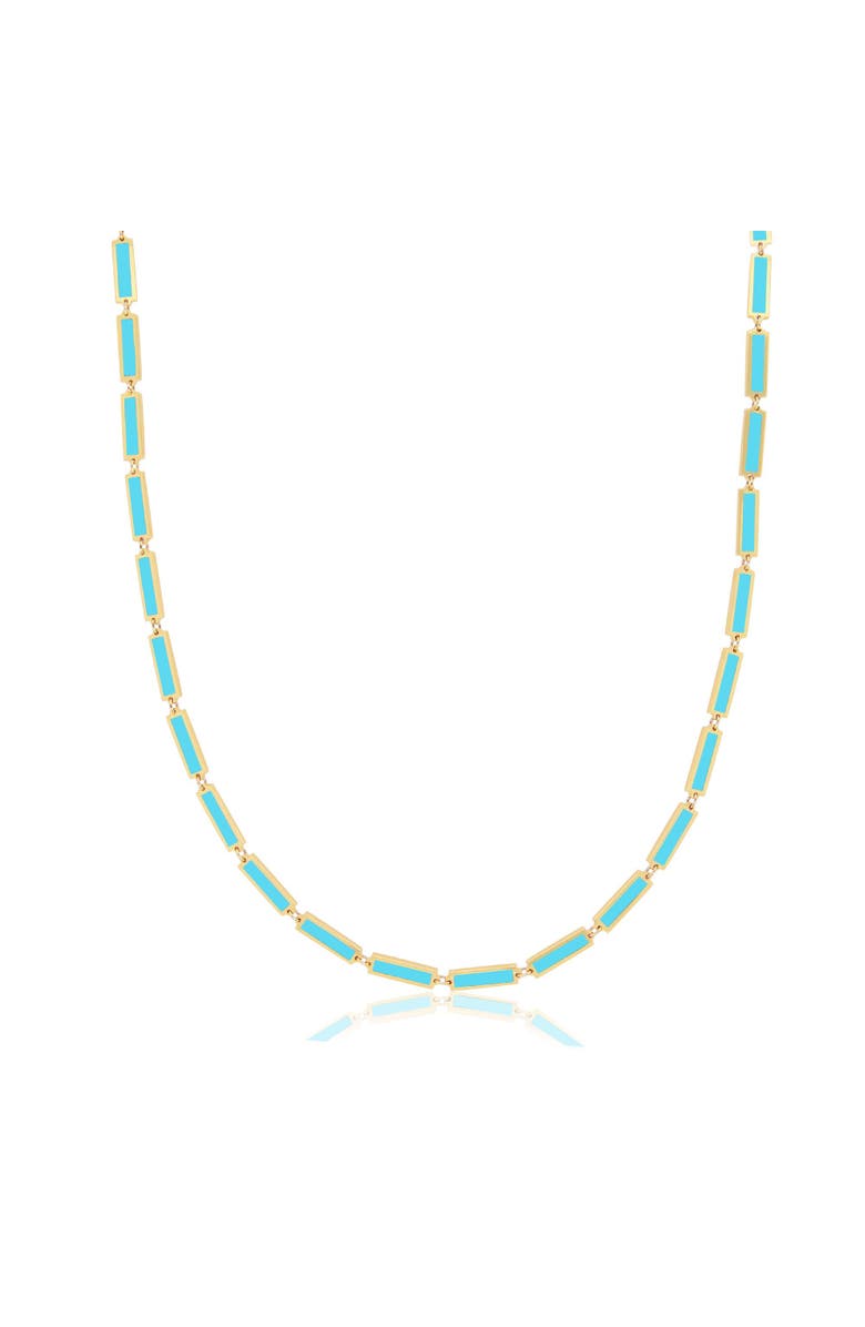The Lovery Fine Jewelry Turquoise Bar Necklace, Main, color, Turquoise