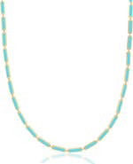 The Lovery Fine Jewelry Turquoise Bar Necklace